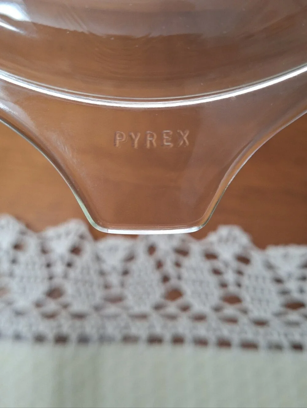 Vintage PYREX Lid Only, Clear, Tab Handle. 4-470-C. Cinderella Casserole Bowl